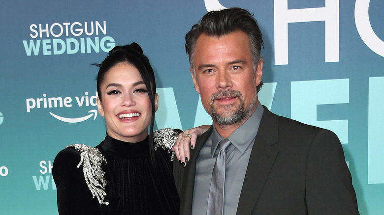 Audra Mari and Josh Duhamel at Shotgun Wedding premiere