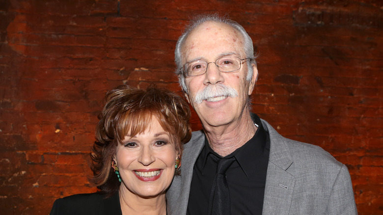 Joy Behar and her husband Steve Janowitz pose together.