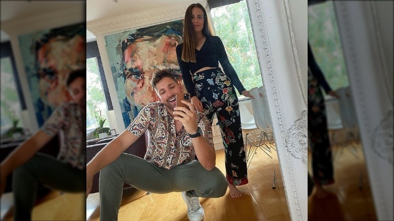 Josiah Carter and Julia d'Albert Pusey mirror selfie