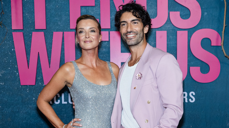 Emily Baldoni and Justin Baldoni on the red carpet