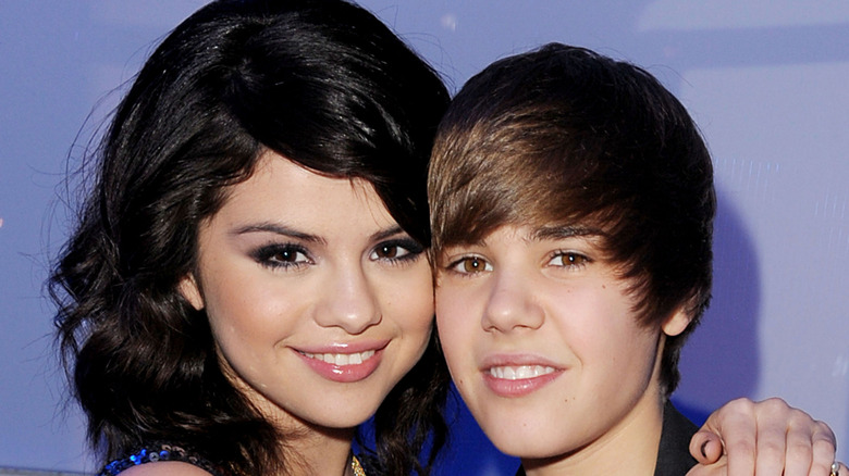 Selena Gomez and Justin Bieber at Dick Clark's New Year's Rockin' Eve With Ryan Seacrest