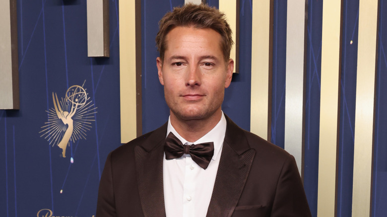Justin Hartley poses in 2025.