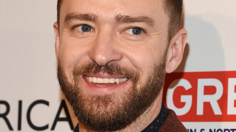 Justin Timberlake smiling for photo