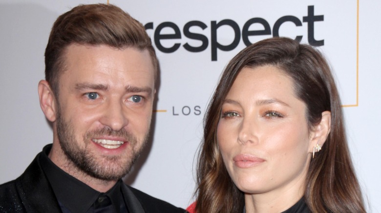 Justin Timberlake and Jessica Biel on the red carpet