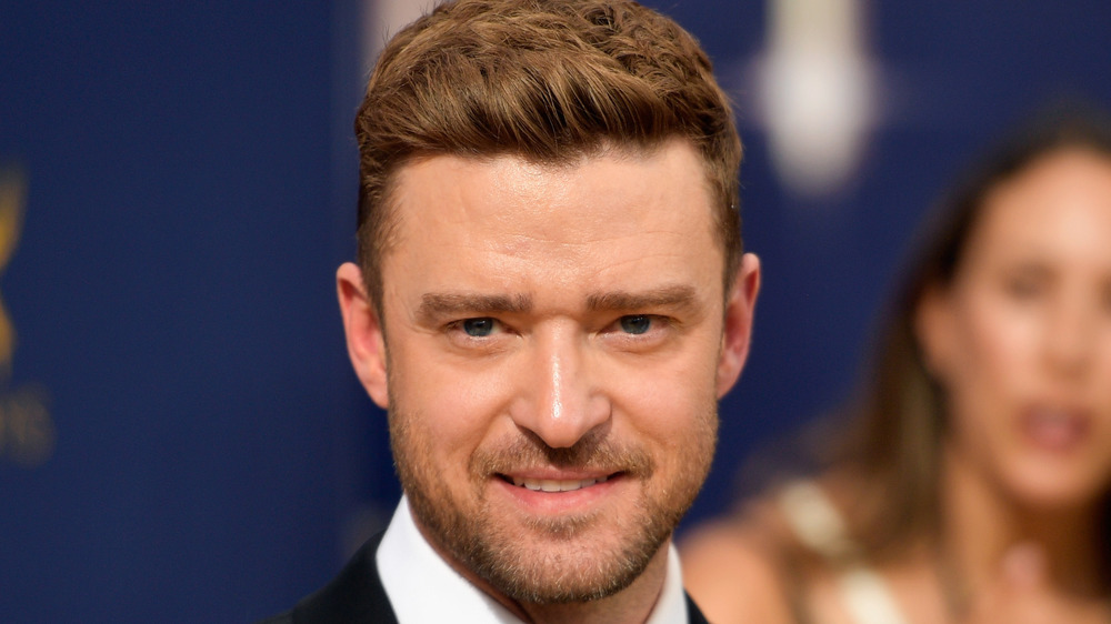 Justin Timberlake grimacing