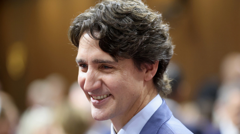 Justin Trudeau at Senate Chamber for the State Opening of Parliament