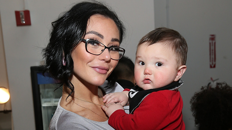 Jenni Farley poses with her son, Greyson