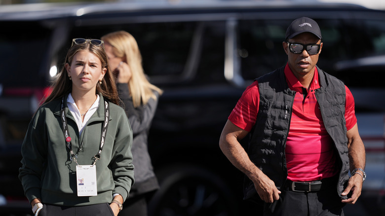 Kai Trump with Tiger Woods