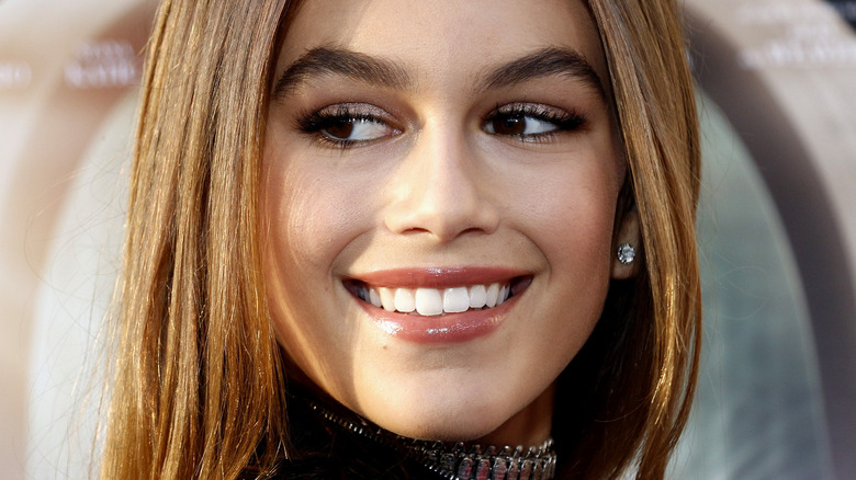 Kaia Gerber smiling