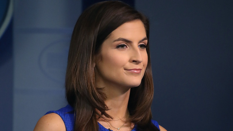 Kaitlan Collins pursing her lips.