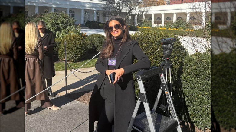 Kaitlan Collins posing for a photo