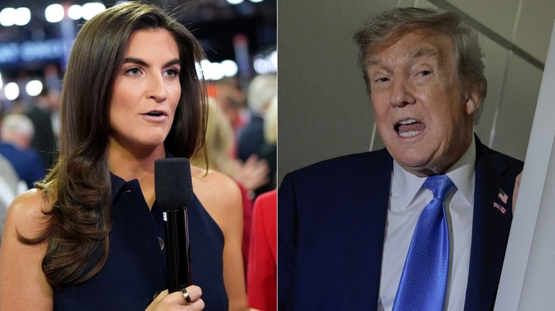 Kaitlan Collins and Donald Trump