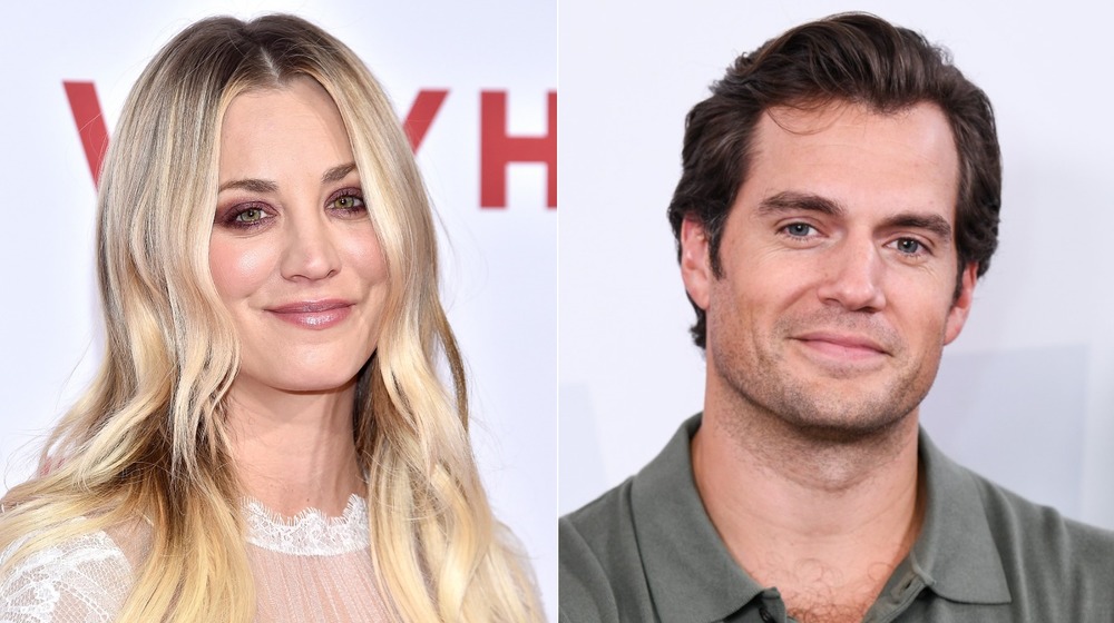 Kaley Cuoco and Henry Cavill smiling