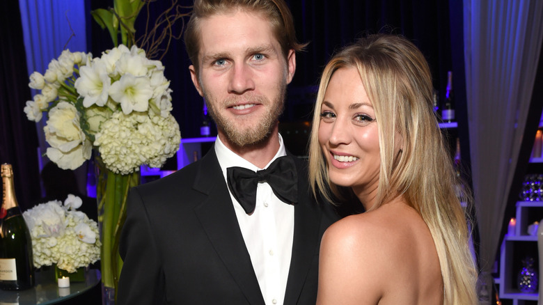 Kaley Cuoco posing with Karl Cook