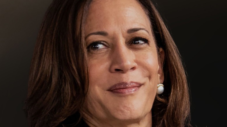 Kamala Harris looking away