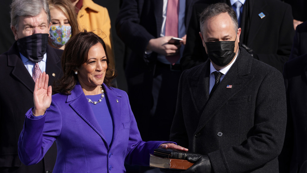 Vice President Kamala Harris and husband, Douglas Emhoff, at the inauguration