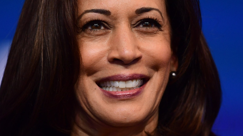 Kamala Harris grinning
