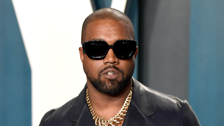 Kanye West black glasses