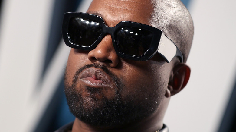 Kanye West with shades on