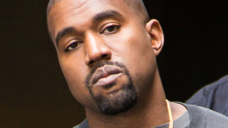 Kanye West frowning