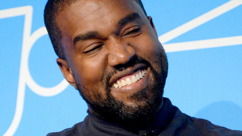 Kanye West smiling