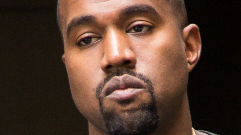 Kanye West frowning