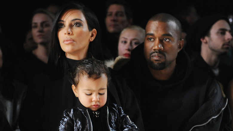 Kim Kardashian, Kanye West, and baby North