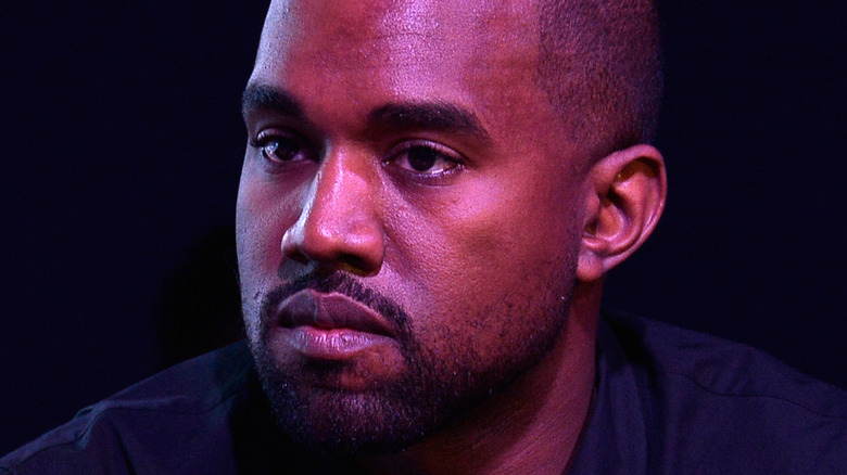 Kanye West looking away