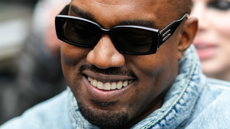 Kanye West smiling