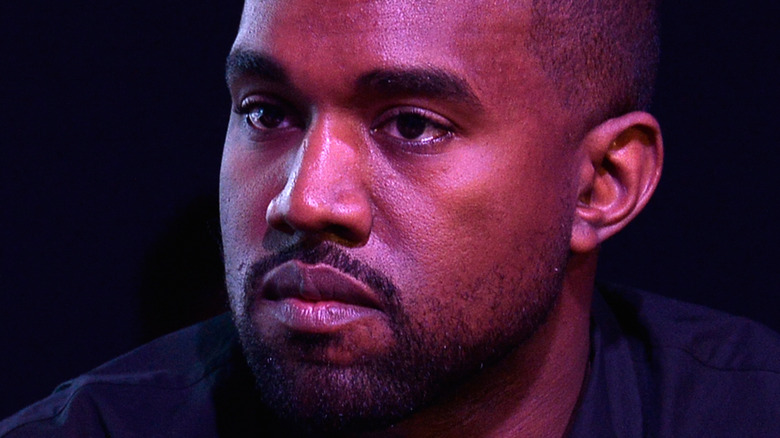 Kanye West looking away