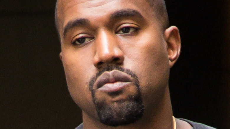 Kanye West frowning