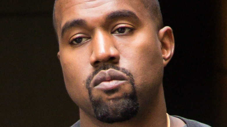 Kanye West with sour expression 