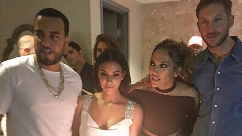 French Montana, Kim Kardashian, Jennifer Lopez, and Calvin Harris