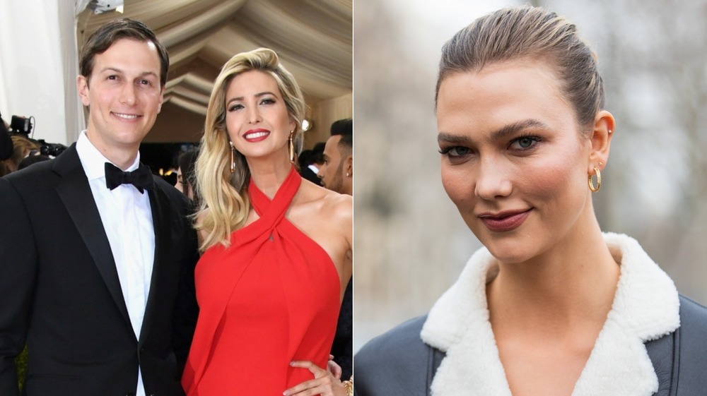 Jared Kushner and Ivanka Trump; Karlie Kloss posing