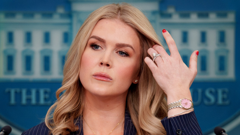 Karoline Leavitt scowling