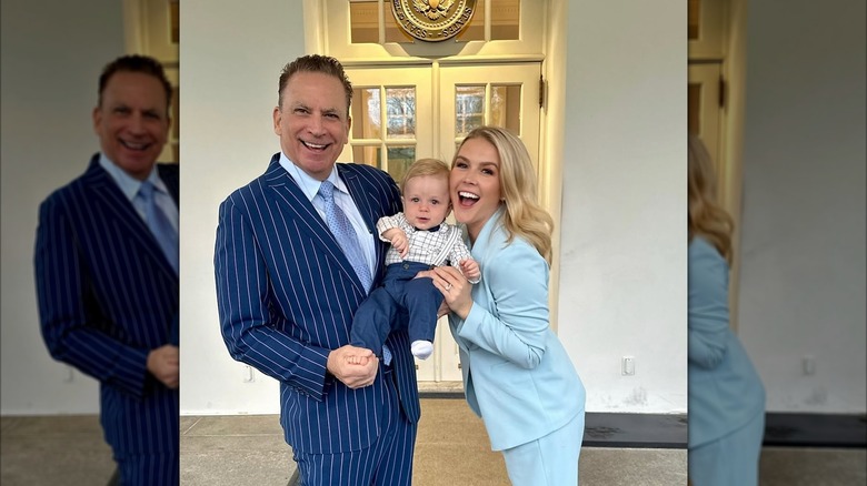 Karoline Leavitt with her husband and son