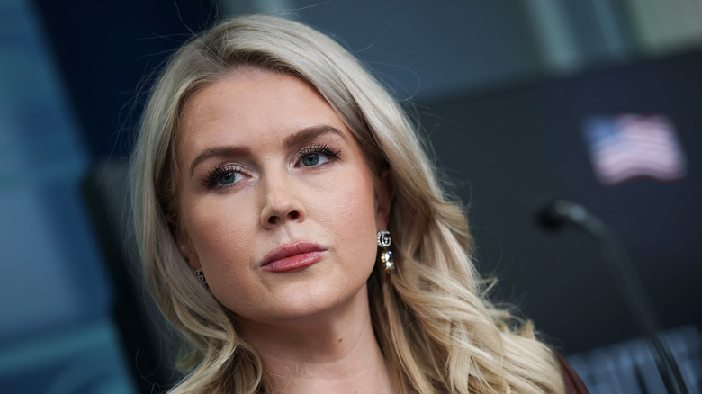 Karoline Leavitt speaks during November 2025 press briefing