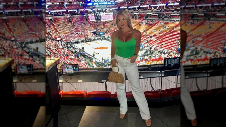 Karoline Leavitt at a basketball game