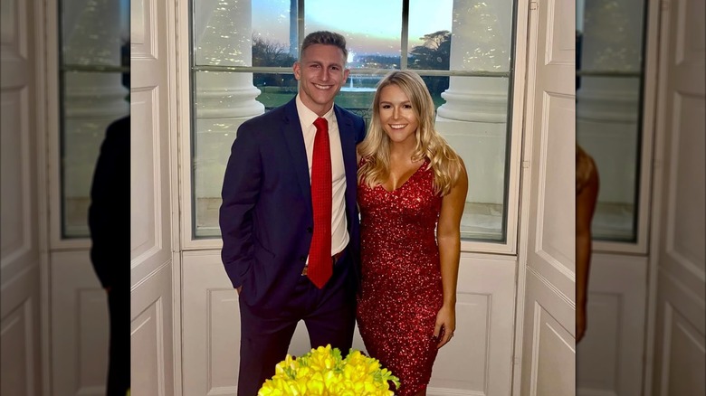 Karoline Leavitt posing with an ex-boyfriend