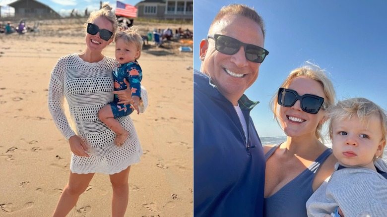 Karoline Leavitt on the beach with her husband Nicholas Riccio