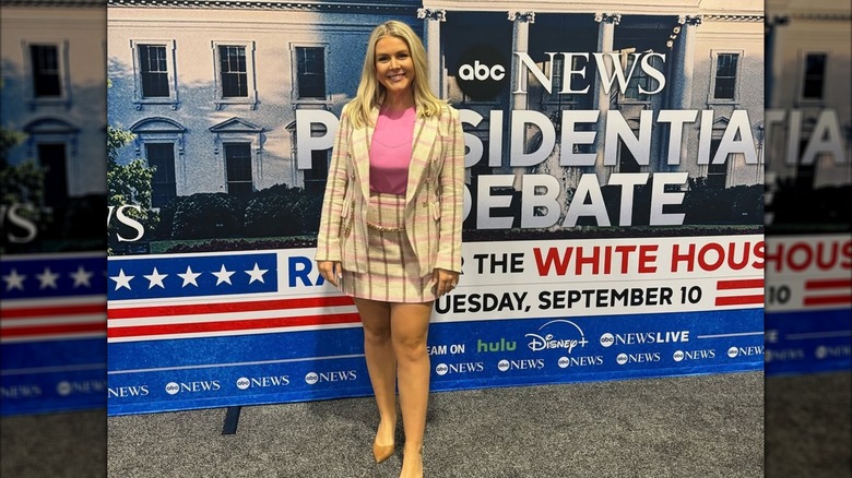 Karoline Leavitt posing on Debate Night