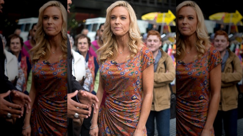 Kate Gosselin wearing floral dress