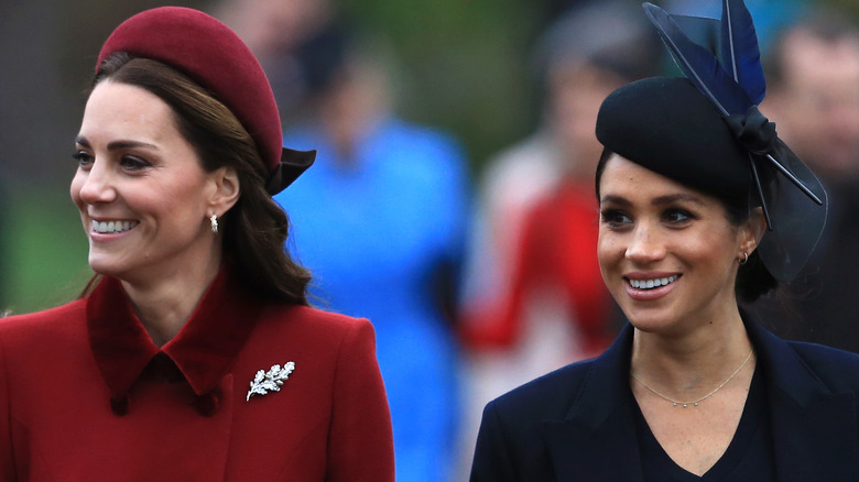 Meghan Markle and Kate Middleton at an event