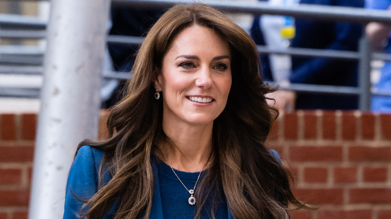 Kate Middleton wearing blue