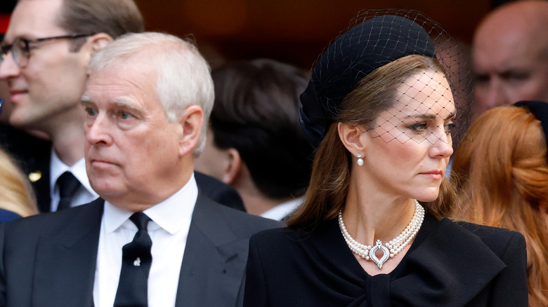 Prince Andrew and Princess Catherine at a service at Westminster Abbey
