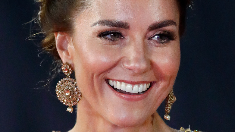 Kate Middleton smiling at James Bond premiere