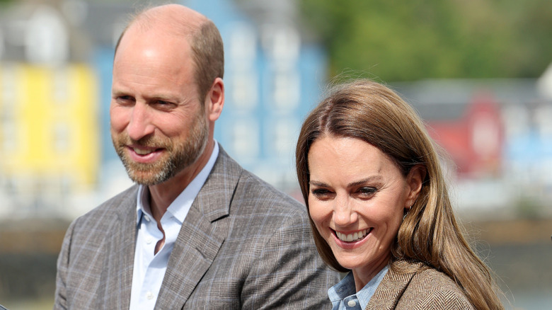 Kate Middleton smiling with Prince William in Scotland