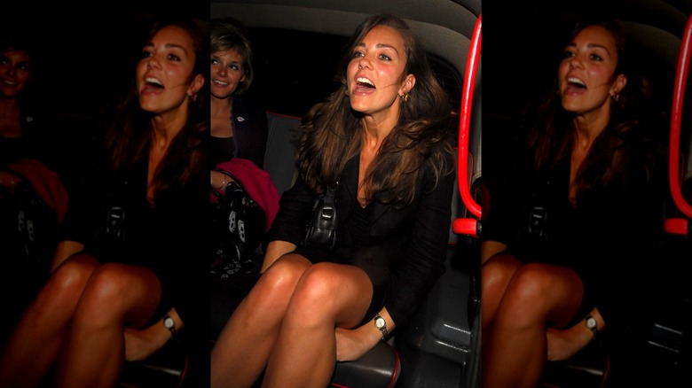 Kate Middleton in a cab.