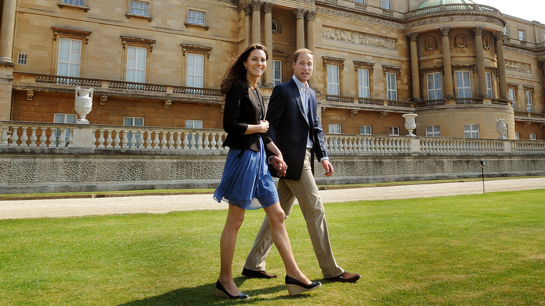 Kate Middleton and Prince William departing for their honeymoon.