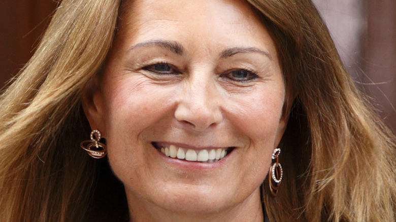 Carole Middleton leaving The Lindo Wing after visiting The Duchess Of Cambridge and her newborn son